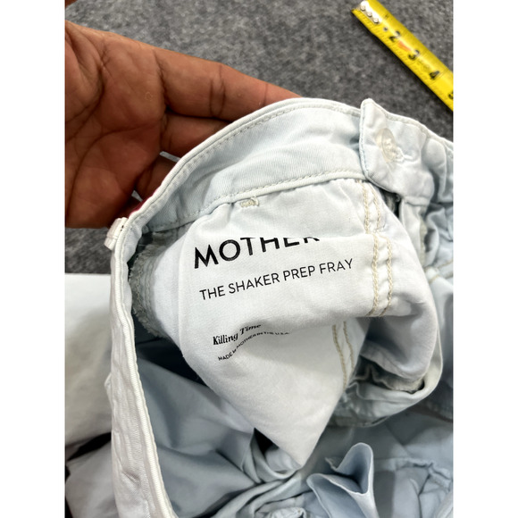 Mother Womens The Shaker Prep Fray Pants 27 Striped Ankle Killing Time Blue/Red - Picture 7 of 16